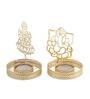 Gold Metal & Thread (Set of 2) Diya