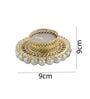 Gold Metal & Thread (Set of 2) Diya