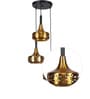 Gold Metal 3 Light Cluster Hanging Lights