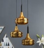 Gold Metal 3 Light Cluster Hanging Lights