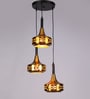 Gold Metal 3 Light Cluster Hanging Lights