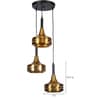 Gold Metal 3 Light Cluster Hanging Lights