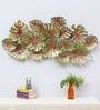 Wrought Iron Leaf Wall Art In Gold