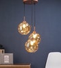Krasto Gold Metal Cluster Hanging Light