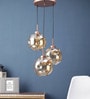 Krasto Gold Metal Cluster Hanging Light