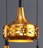 Gold Metal 3 Light Cluster Hanging Lights