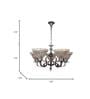 Humphry Gold Metal Shaded Chandelier