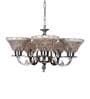 Humphry Gold Metal Shaded Chandelier