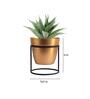 Gold Metal Amy Desk Pot
