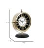 Daxon Golden Metal Analog Table Clock