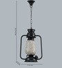 Salina Black Metal & Glass Hanging Light