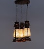 Gold Metal and Glass Lantern