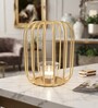 Gold Metal Candle Holder Lantern