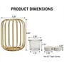 Gold Metal Candle Holder Lantern