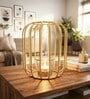 Gold Metal Candle Holder Lantern