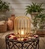 Gold Metal Candle Holder Lantern