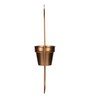 Gold Metal Capsule Oval Shaped Hanging Planter