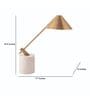 Gold Metal Cone Shade Lamp with white Marble Base