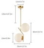 Gold Metal Corded Electric Hanging Pendant Light