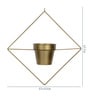 Gold Metal Diamond Shaped Hanging Planter