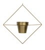 Gold Metal Diamond Shaped Hanging Planter