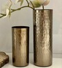 Gold Metal Caen Flower Vase