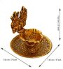 Gold Metal Goddess Laxmi & Lord Ganesha Diya