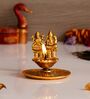 Gold Metal Goddess Laxmi & Lord Ganesha Diya