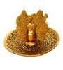 Gold Metal Goddess Laxmi & Lord Ganesha Diya