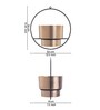 Gold Metal Hanging Planter Set of 1