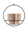 Gold Metal Hanging Planter Set of 1