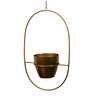 Gold Metal Hanging Planters