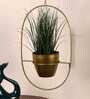Gold Metal Hanging Planters