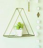 Gold Metal Hanging Triangle Planter