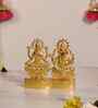 Gold Metal Jay Lakshmi Ganesh Religious Idol
