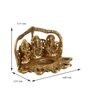Gold Metal Laxmi Ganesha Saraswati with Diya for 6 Wicks Handcrafted eCraftIndia