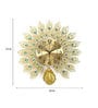 Gold Metal Peacock Wall Clock