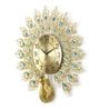 Gold Metal Peacock Wall Clock