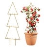 Gold Triangle Planter Stand For Climbing Plants