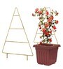 Gold Triangle Planter Stand For Climbing Plants