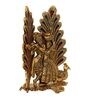 Gold Metal Radha Krishna Idol with Diya eCraftIndia
