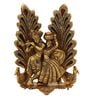 Gold Metal Radha Krishna Idol with Diya eCraftIndia