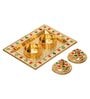 Gold Metal Roli Chawal Holder, Akshata Haldi Kumkum Holder