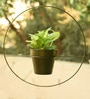 Gold Metal Round Hanging Planter