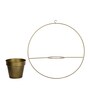 Gold Metal Round Hanging Planter