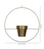 Gold Metal Round Hanging Planter