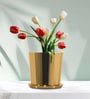 Gold Metal Round Planter