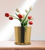 Gold Metal Round Planter
