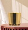 Gold Metal Round Planter