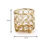 Crystal Gold Metal Set Of 4 Table Tealight Candle Holders